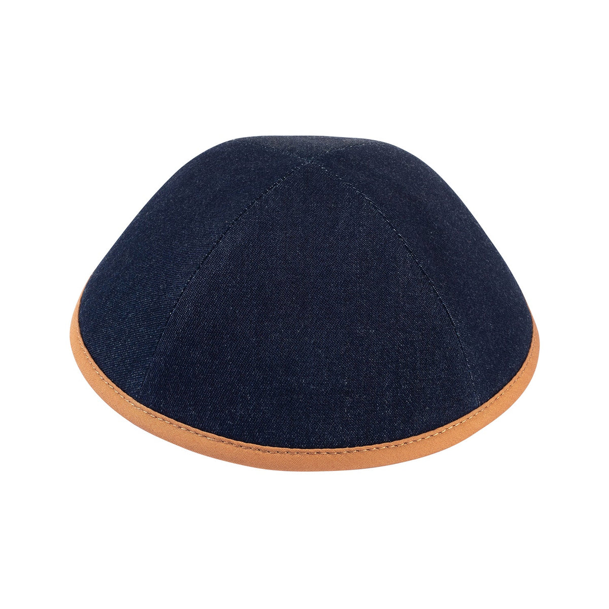 iKippah Navy Denim W/ Camel Rim