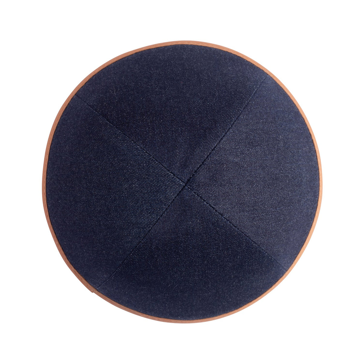 iKippah Navy Denim W/ Camel Rim