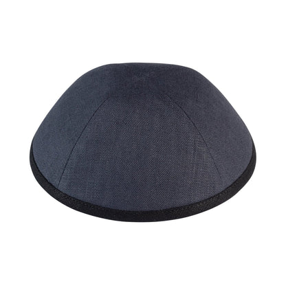 iKippah Charcoal Linen W/ Black Rim