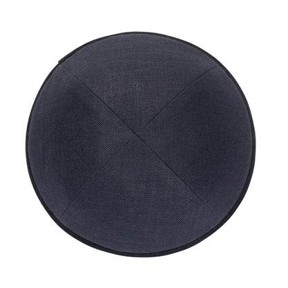 iKippah Charcoal Linen W/ Black Rim