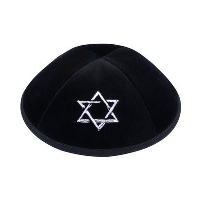 iKippah Black Velvet W/ White Star