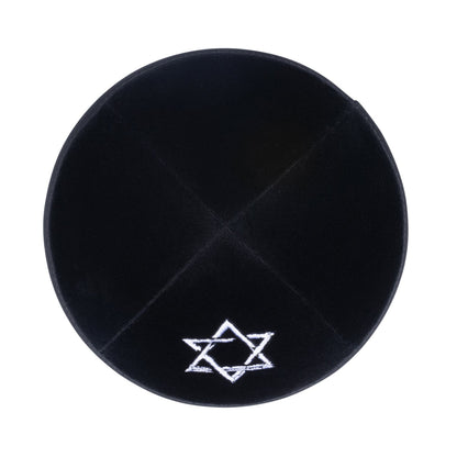 iKippah Black Velvet W/ White Star