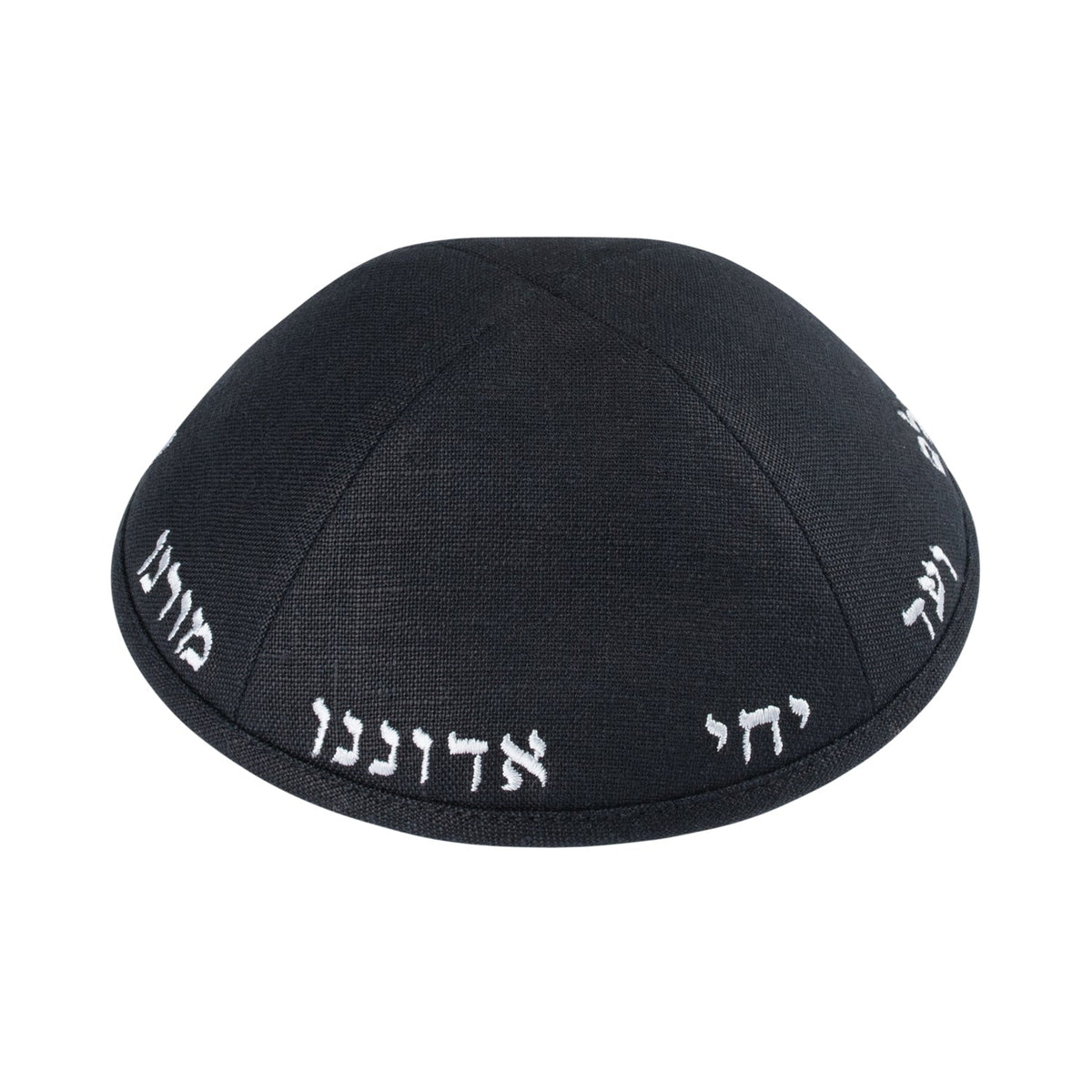 iKippah Yechi 4 Panel Black Linen