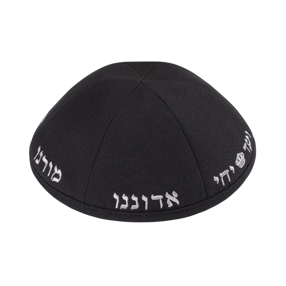 iKippah Yechi 6 Panel Black Terylene