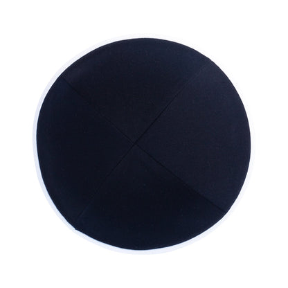 iKippah Navy Suiting W/ White Rim