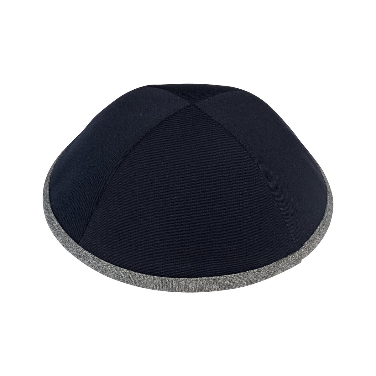 iKippah Navy Suiting W/ Gray Rim