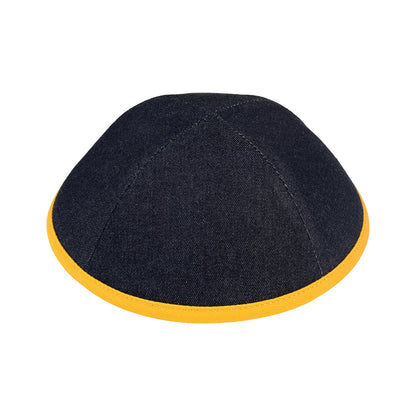 iKippah Navy Denim W/ Mustard Rim