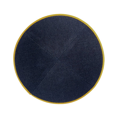 iKippah Navy Denim W/ Mustard Rim