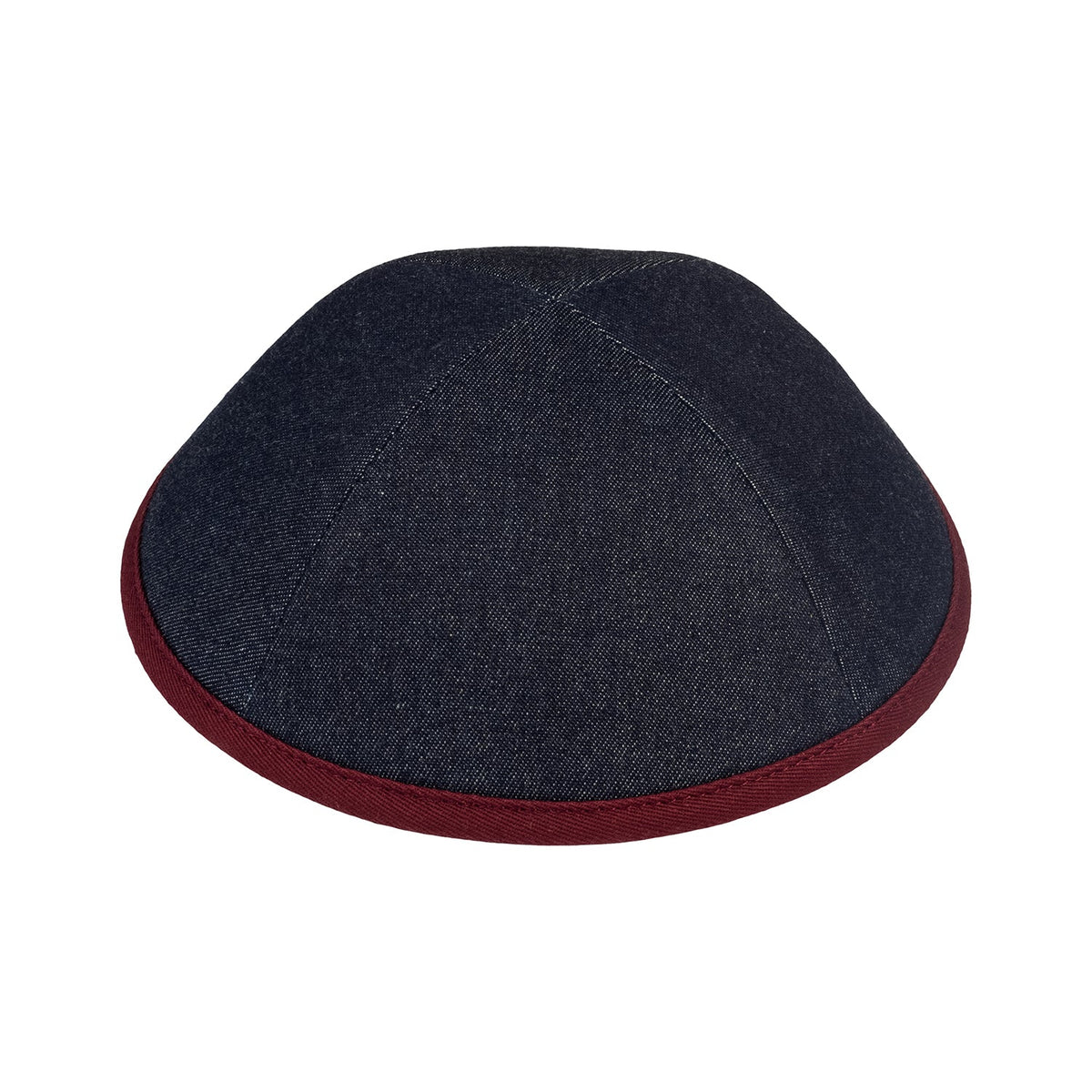 iKippah Navy Denim W/ Burgundy Rim