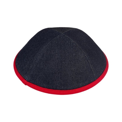 iKippah Navy Denim W/ Red Rim