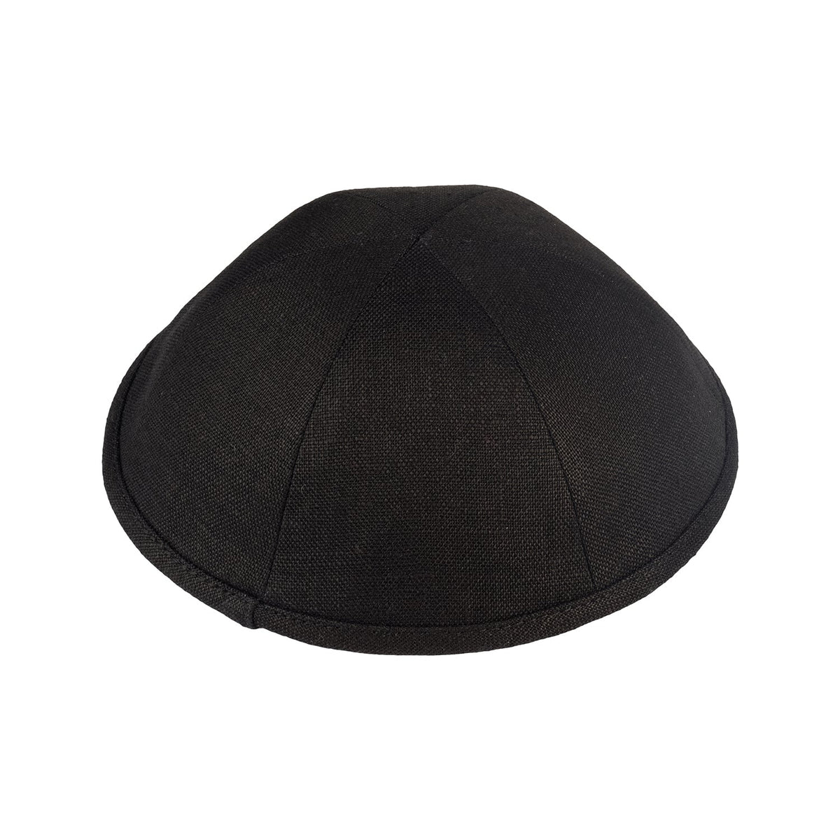 iKippah Black Linen - 6 Panel