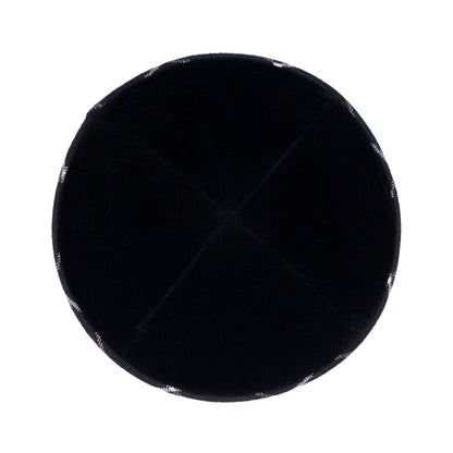 iKippah Black Velvet W/ Black Plaid Rim