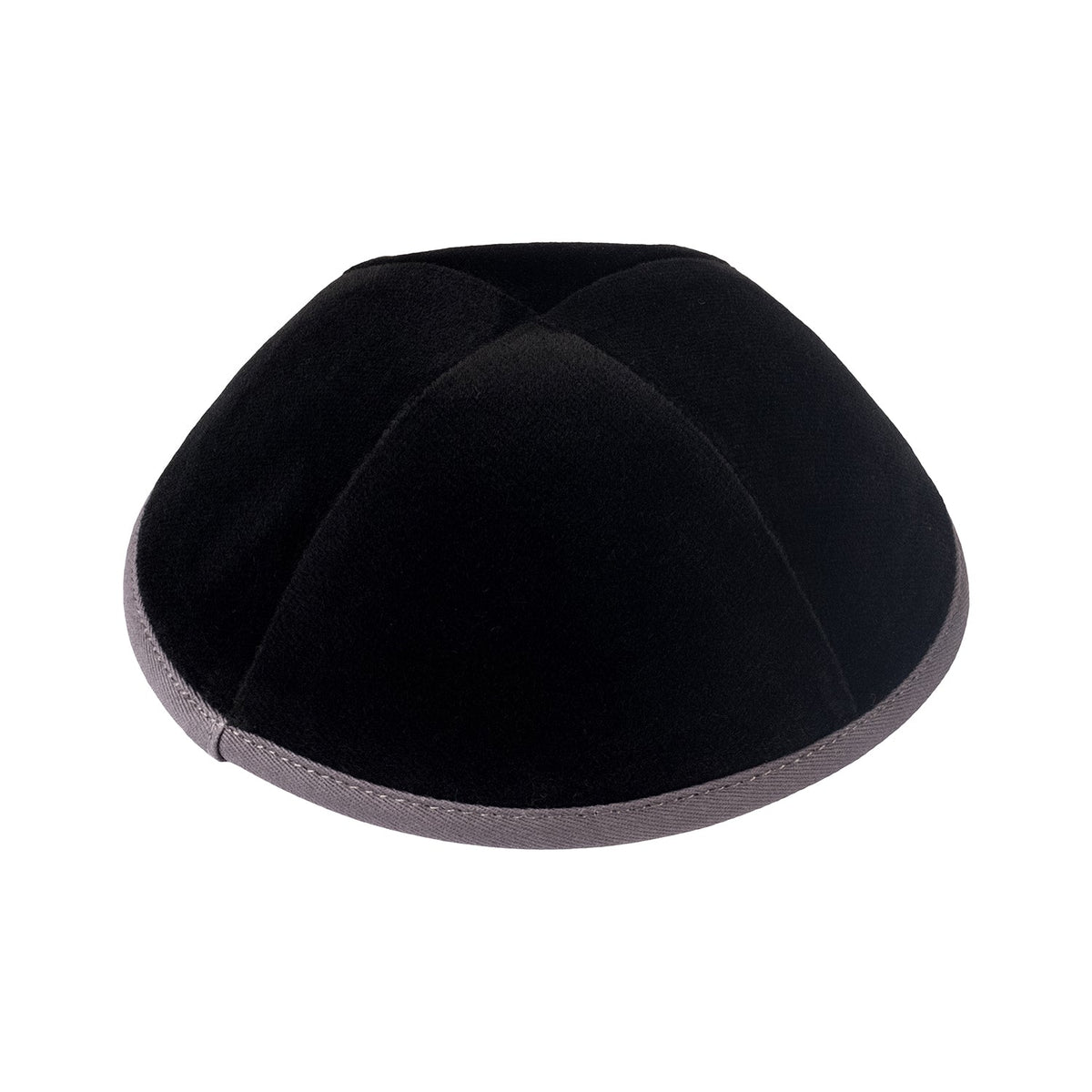 iKippah Black Velvet W/ Gray Rim