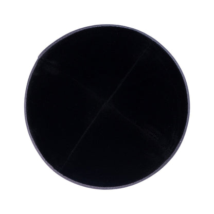 iKippah Black Velvet W/ Gray Rim