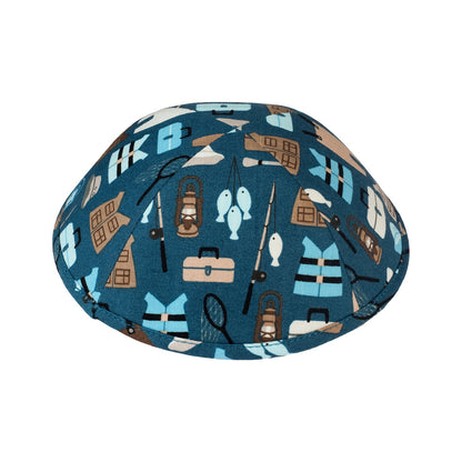 iKippah Gone Camping - Blue