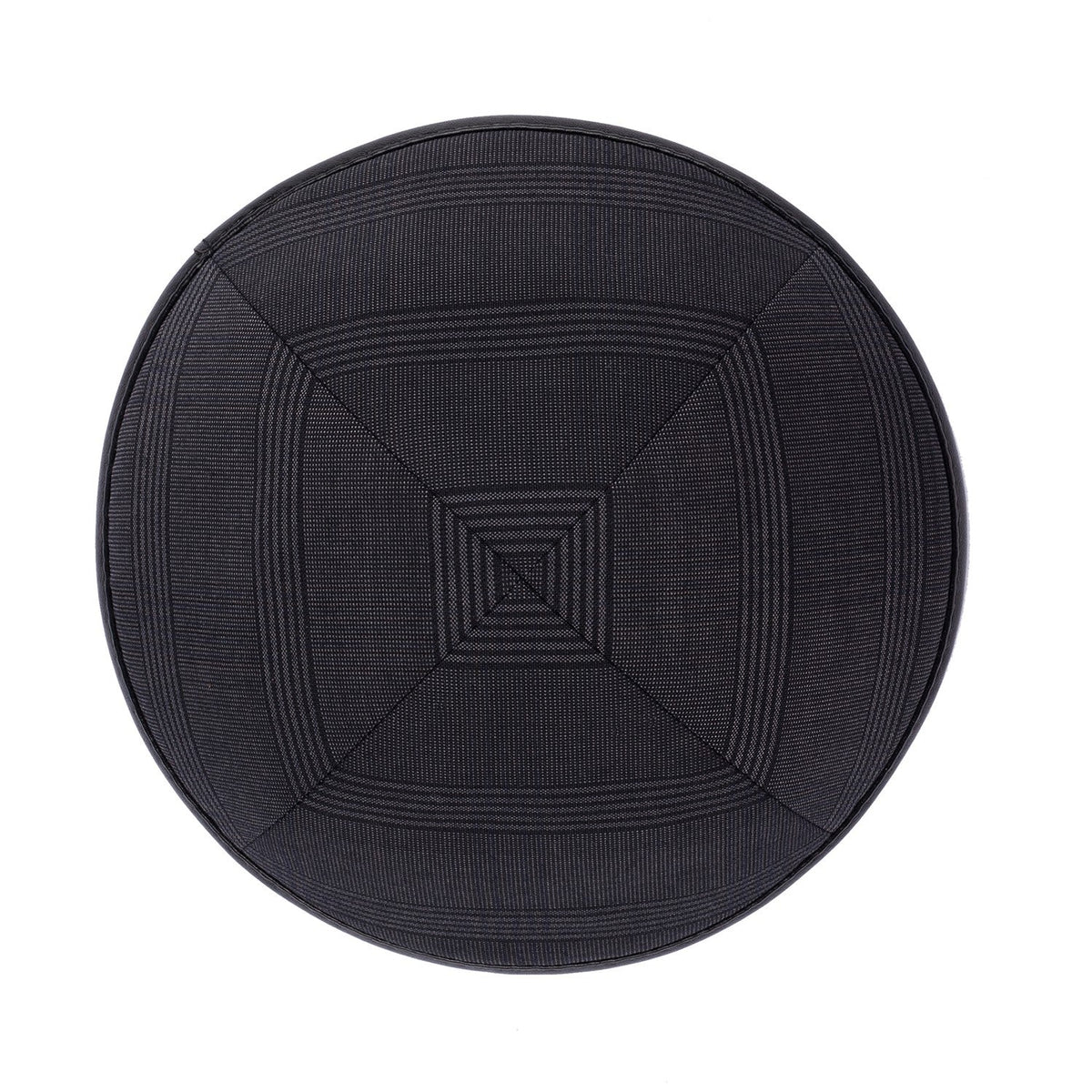 iKippah Gray Plaid W/ Black Leather Rim