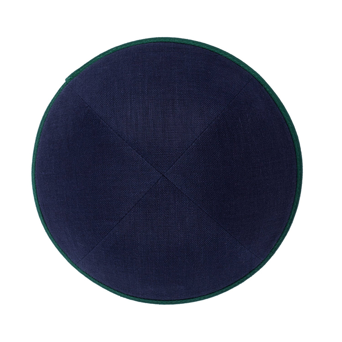 iKippah Navy Linen W/ Colored Rims