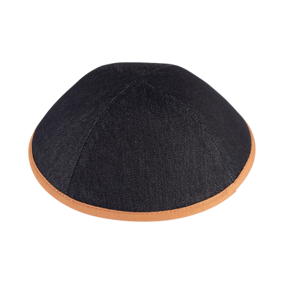 iKippah Black Denim W/ Camel Rim
