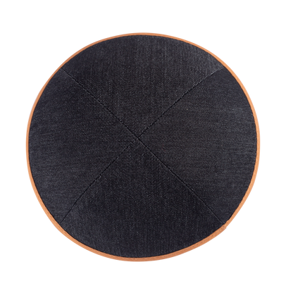 iKippah Black Denim W/ Camel Rim
