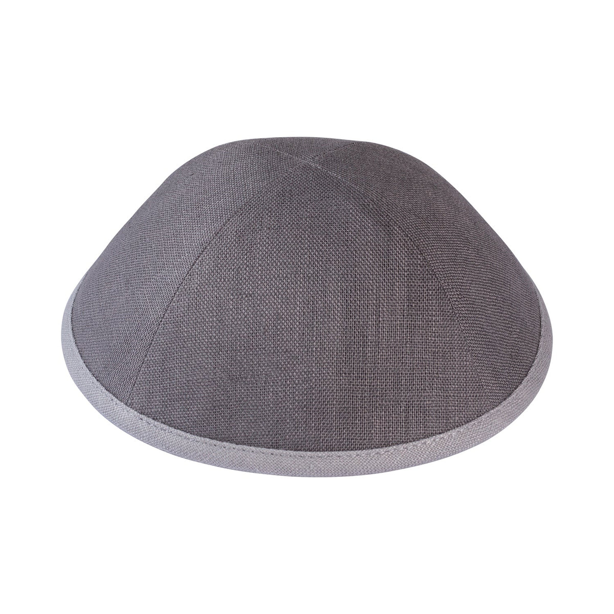 iKippah Gray Linen W/ Light Gray Rim