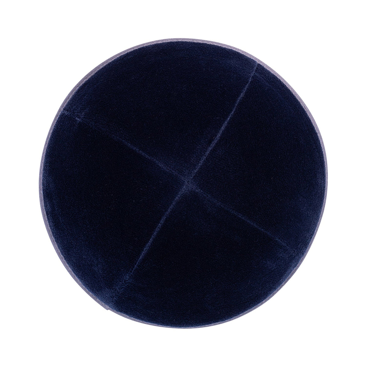 iKippah Navy Velvet W/ Gray Rim