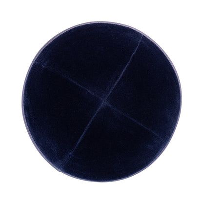 iKippah Navy Velvet W/ Gray Rim