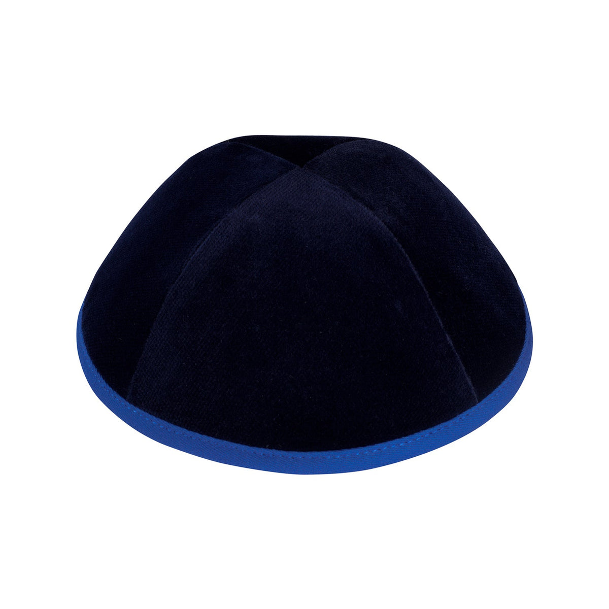 iKippah Navy Velvet W/ Royal Blue Rim