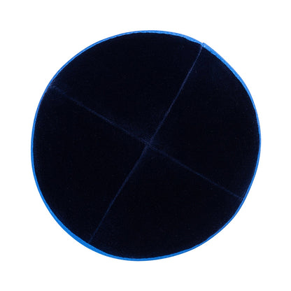 iKippah Navy Velvet W/ Royal Blue Rim