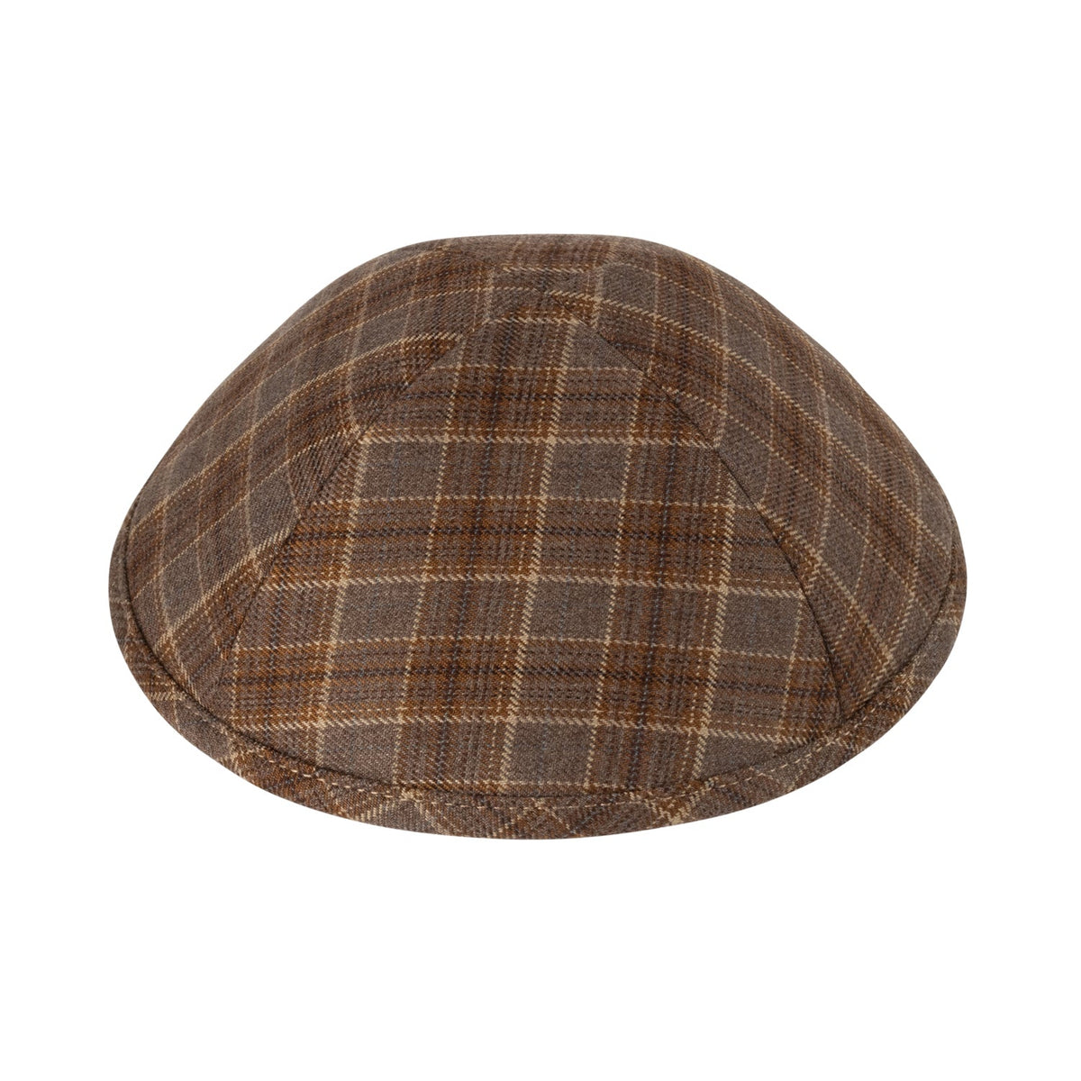 iKippah Brown & Camel Box Plaid