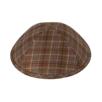 iKippah Brown & Camel Box Plaid