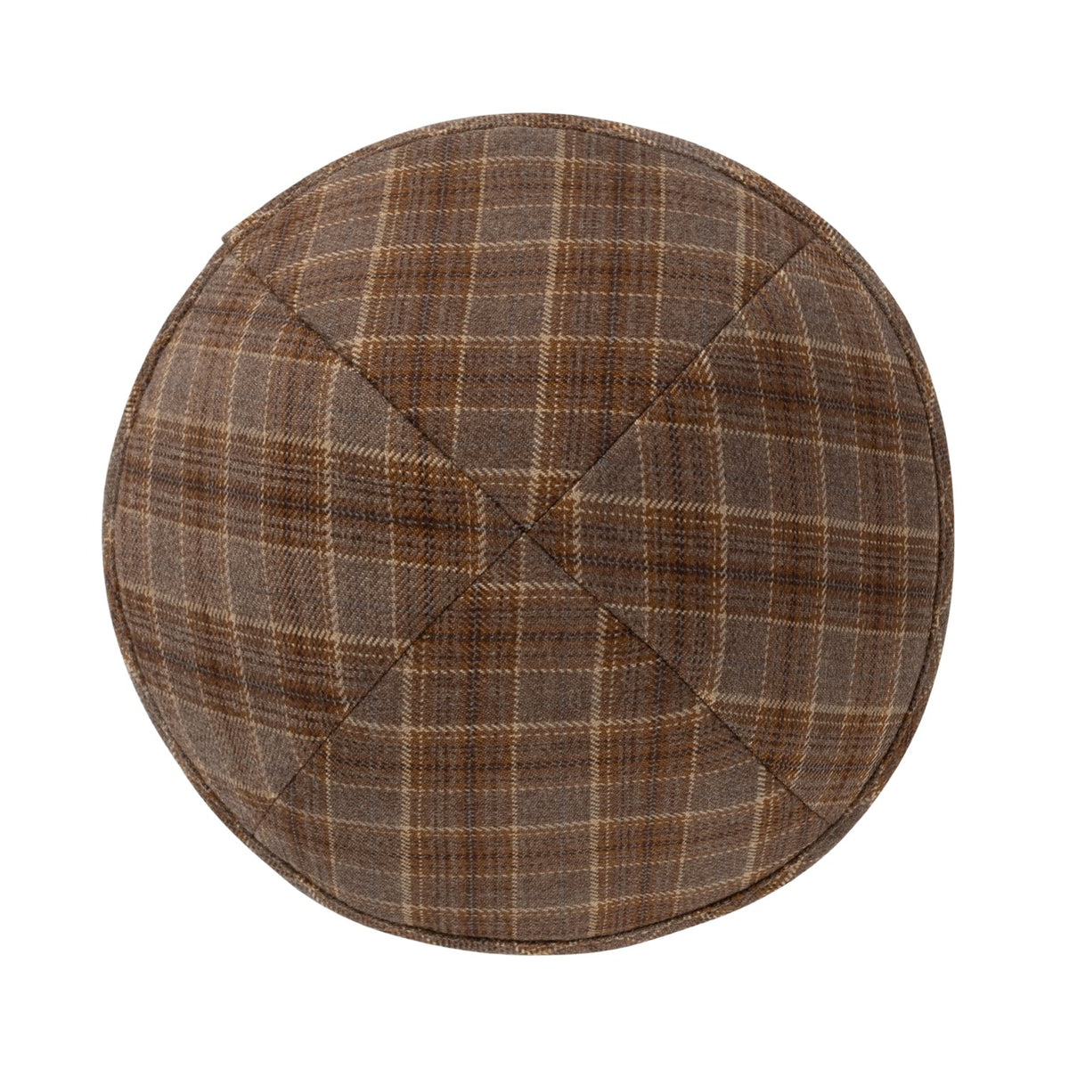 iKippah Brown & Camel Box Plaid
