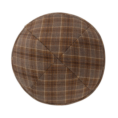 iKippah Brown & Camel Box Plaid