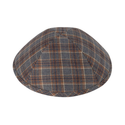 iKippah Brown & Gray Box Plaid
