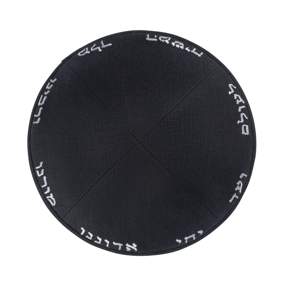 iKippah Yechi 4 Panel Black Linen