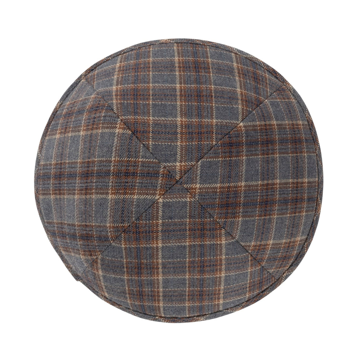 iKippah Brown & Gray Box Plaid