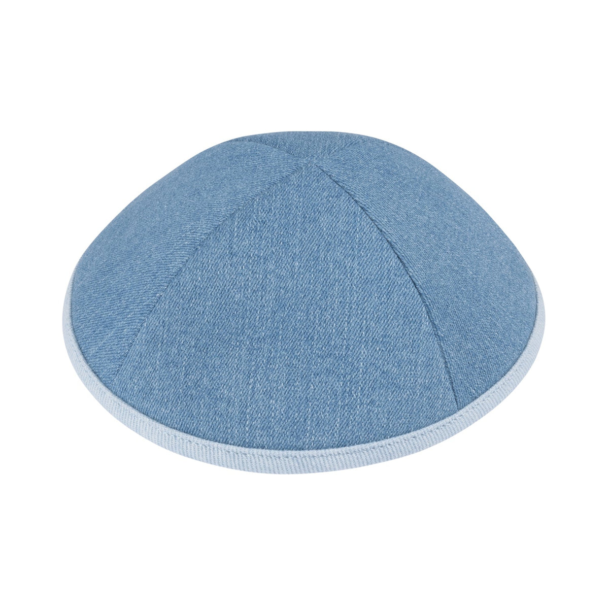 iKippah Light Blue Denim W/ Colorful Rim