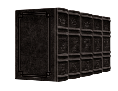 Signature: Interlinear Full 5Vol Machzor Sefard - Black Charcoal
