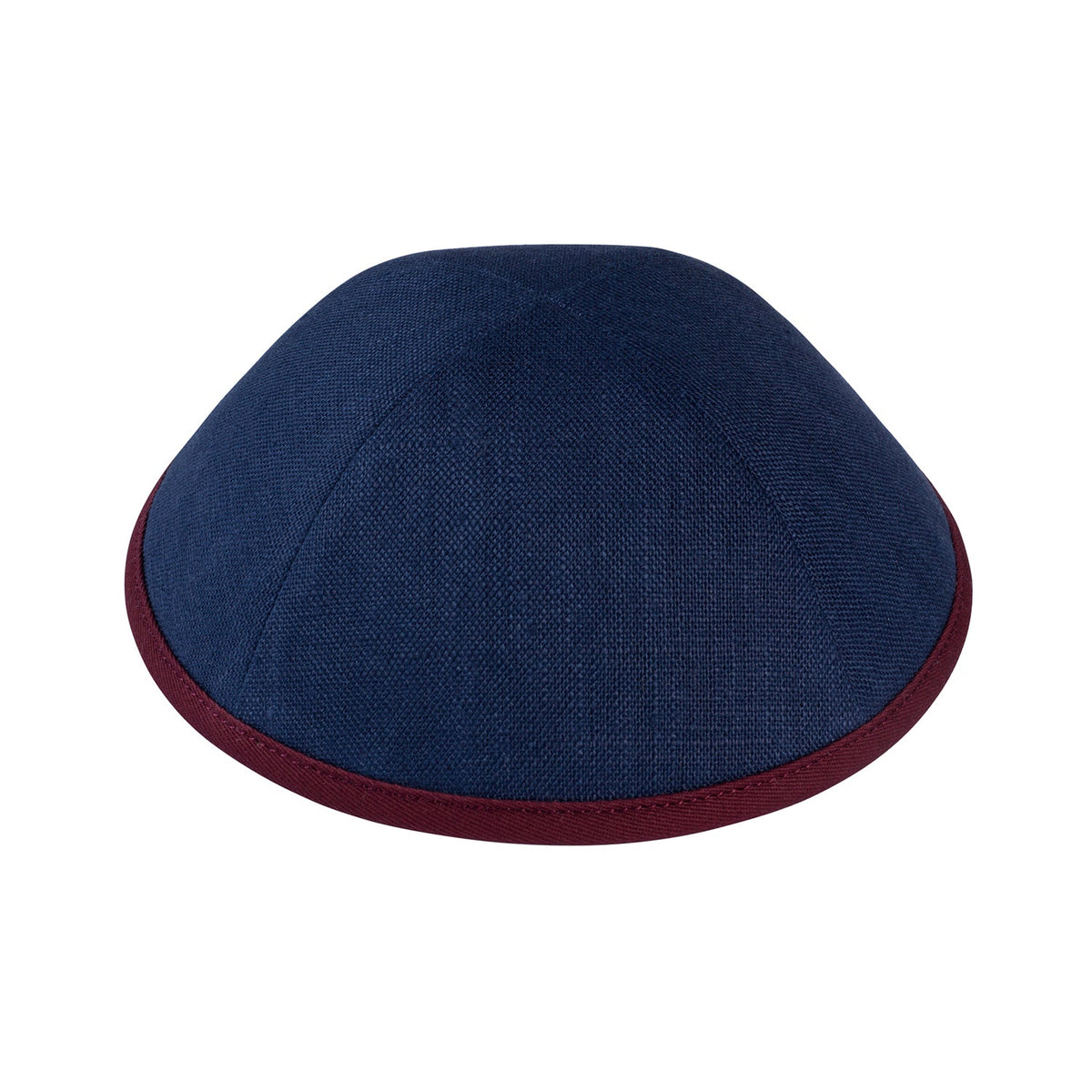 iKippah Navy Linen W/ Colored Rims