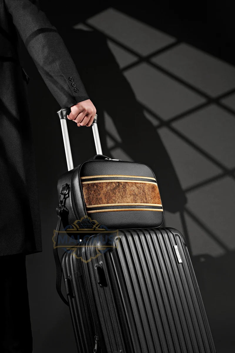 Leather/Fur Talis Tote Travel Bag #5017 [MT]