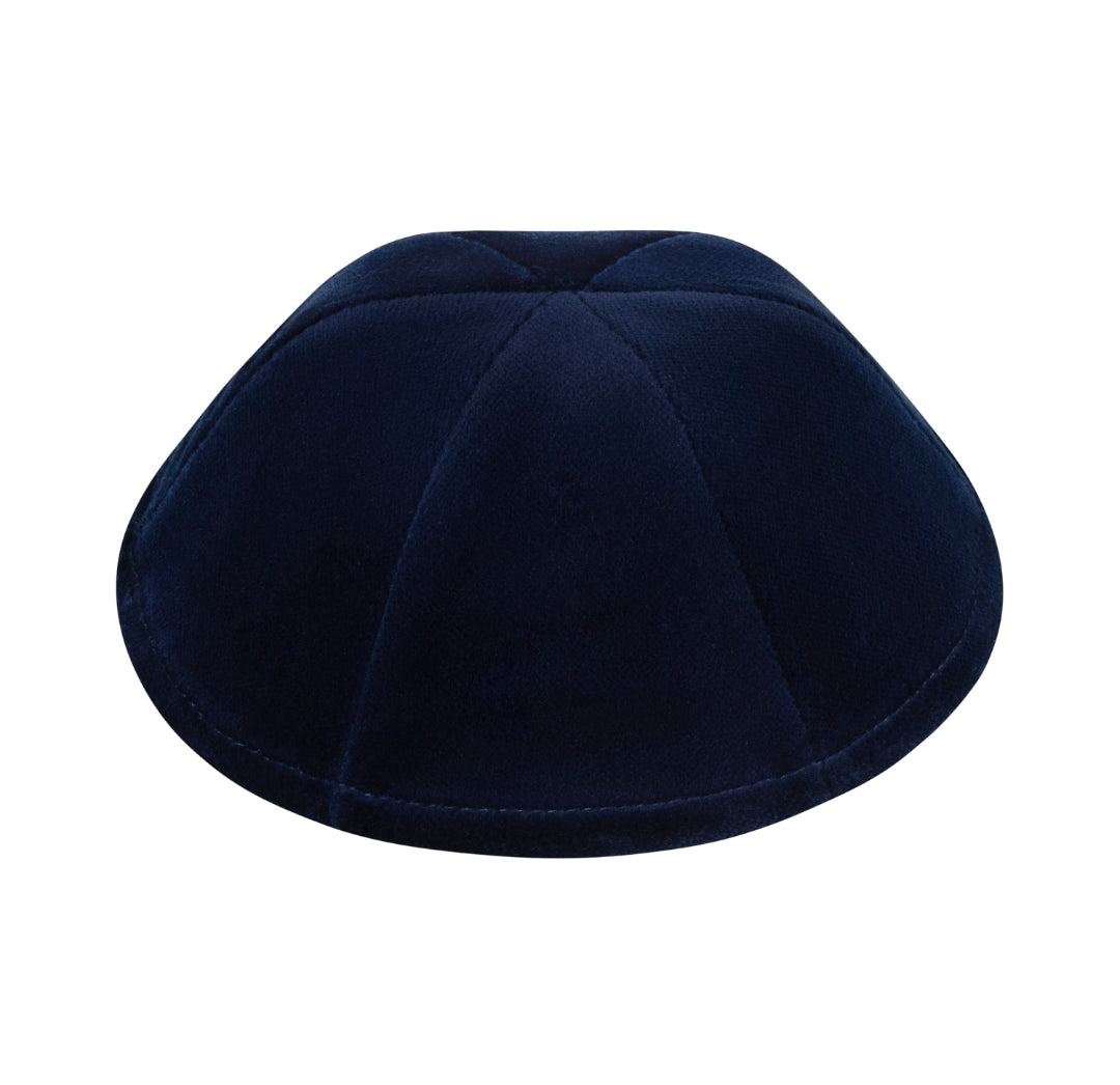 iKippah Navy Velvet - Rimless
