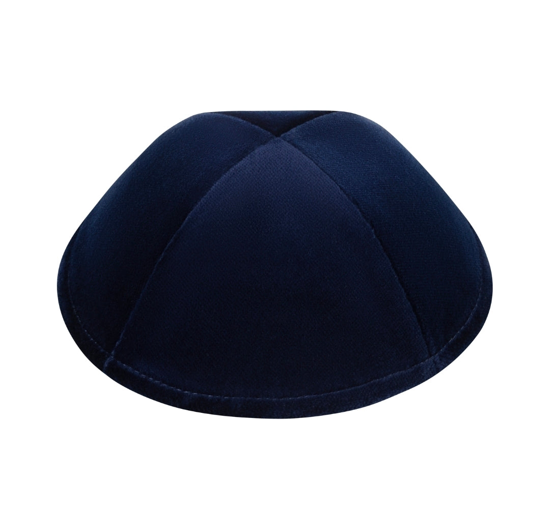 iKippah Navy Velvet - Rimless