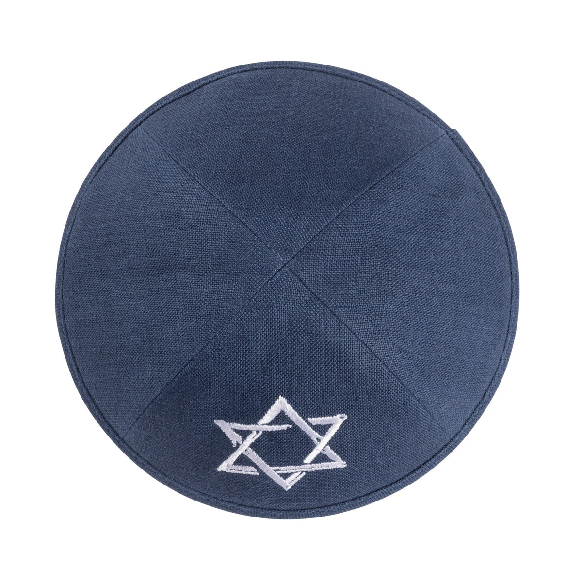 iKippah Navy Linen W/ White Star