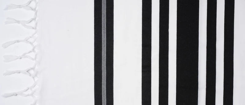 Talis - Lightweight  HaMefoar Weekdays | Pure Wool | Ashkenaz Black Stripe