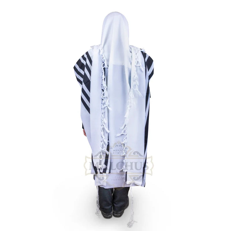 Talis - Lightweight  HaMefoar Weekdays | Pure Wool | Ashkenaz Black Stripe