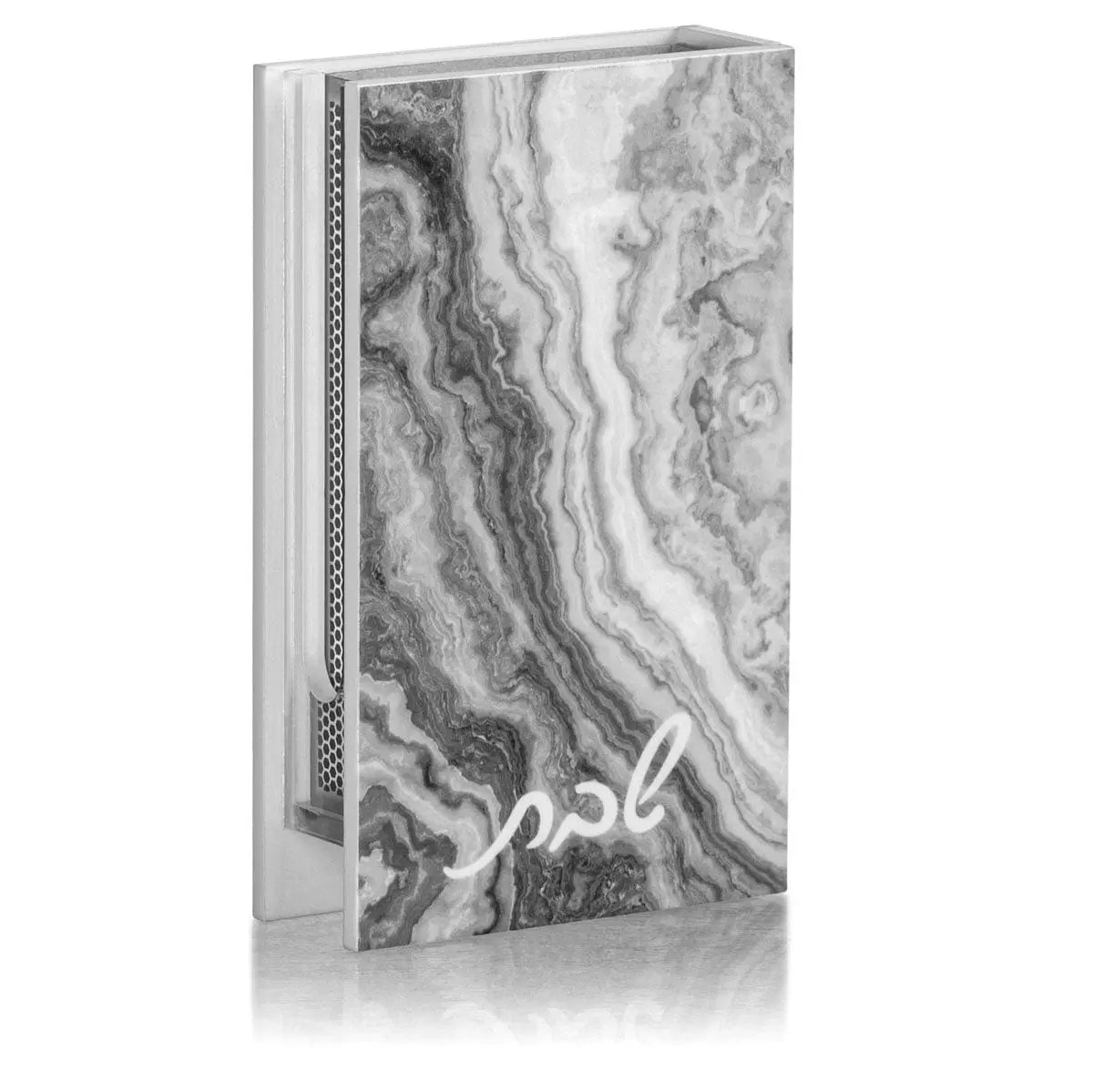 Lucite Match Box - Agate - Silver
