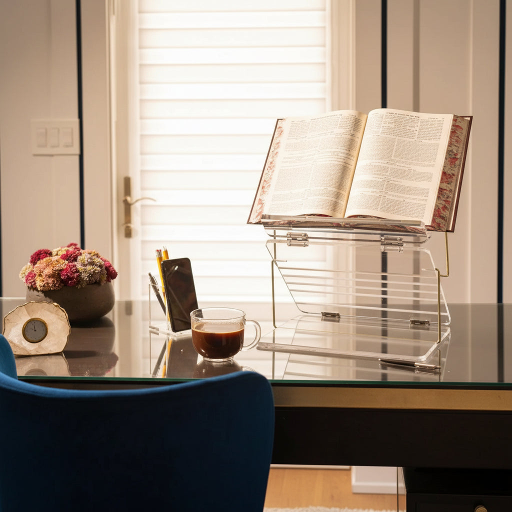 Lucite Foldable Shtender - Silver [WDL]