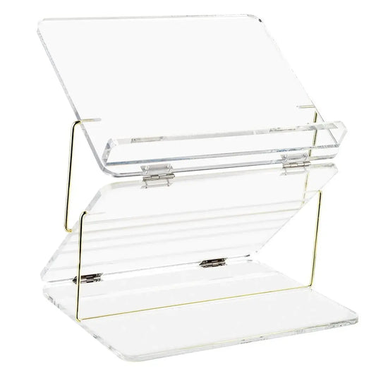 Lucite Foldable Shtender - Gold [WDL]