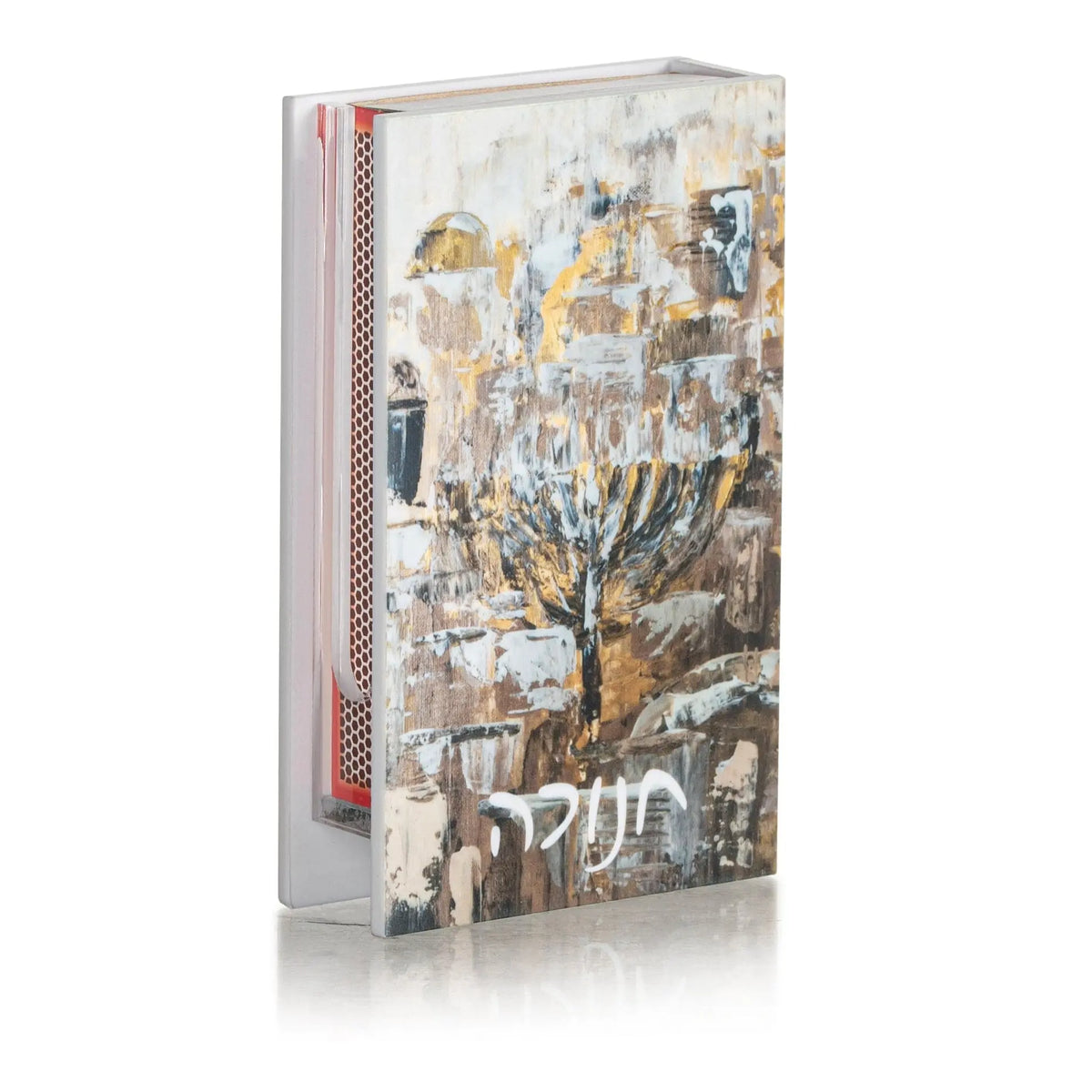 Lucite Chanukah Match Box - Yerushalayim [3x5]