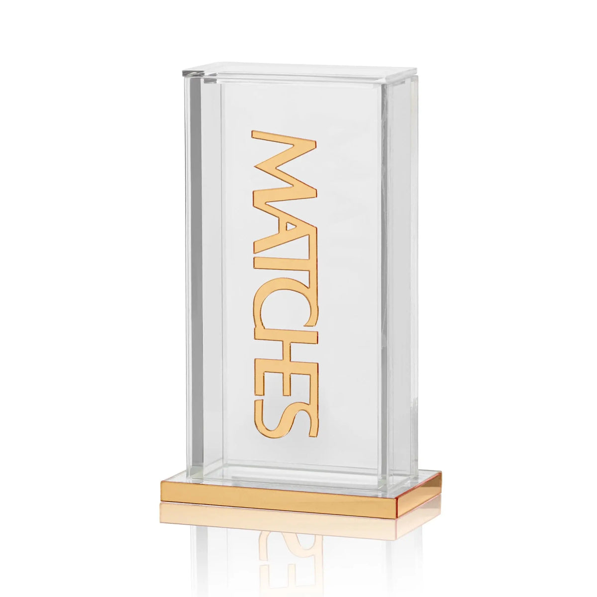 Lucite Match Holder - Pillar - Gold [WL]