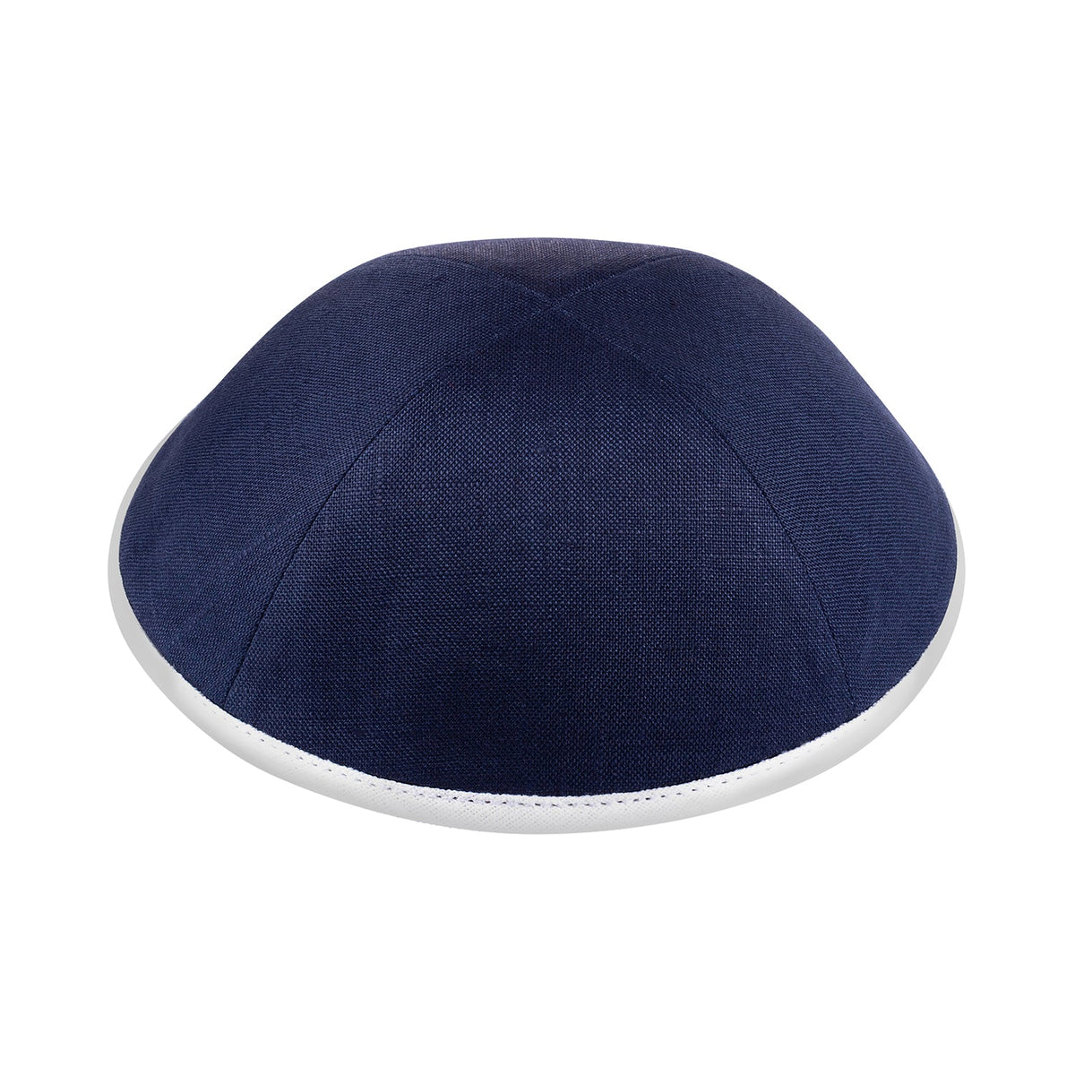 iKippah Navy Linen W/ Colored Rims